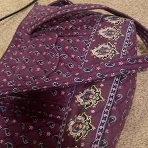 Elegant Purple Patterned Shoulder Bag